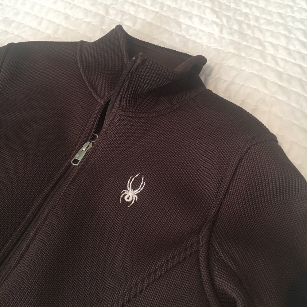 Spyder Full Zip Jacket - BROWN - Medium - Picture 10 of 13